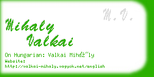 mihaly valkai business card